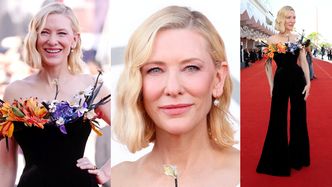 Cate Blanchett pozuje w Wenecji z... kwiatami w dekolcie! (FOTO)