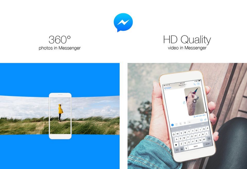 Messenger wprowadza obsługę zdjęć sferycznych i filmów HD