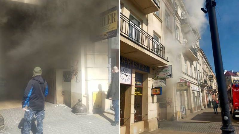 Pożar lokalu w kamienicy przy ul. Narutowicza