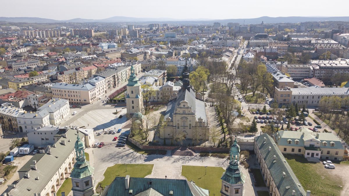 kielce, miasto, panorama