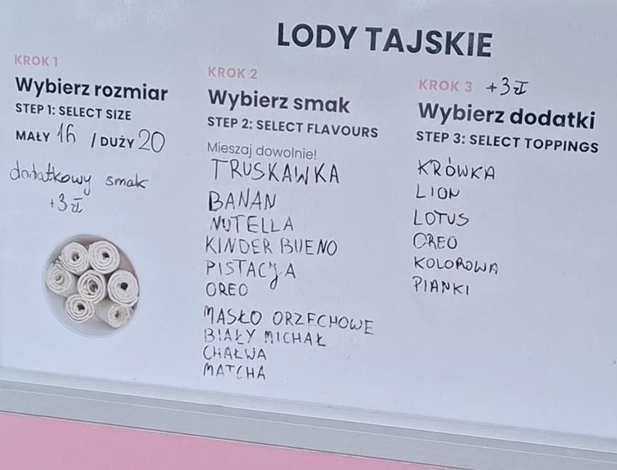 Ceny lodów i gofrów na plaży w Gdańsku