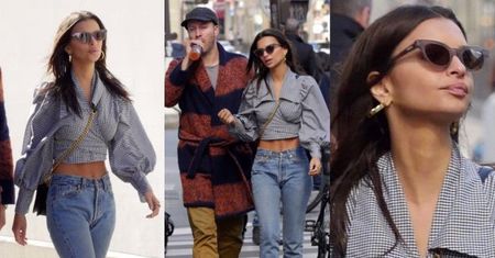 Emily Ratajkowski chwali się brzuchem na randce
