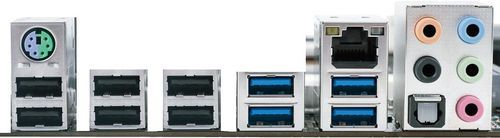 tylny panel płyty gł&oacute;wnej ECS X79R-AX Black Deluxe