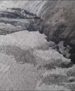 Nowe pęknięcie na lodowcu we Włoszech po potężnej lawinie