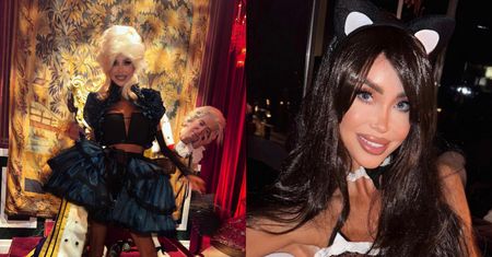 Julia Dybowska prezentuje halloweenową modę: skąpe koronki, olbrzymia peruka... Powiało grozą?