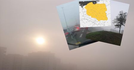 Polska pod mgłą. Widoczność na kilka metrów. IMGW alarmuje