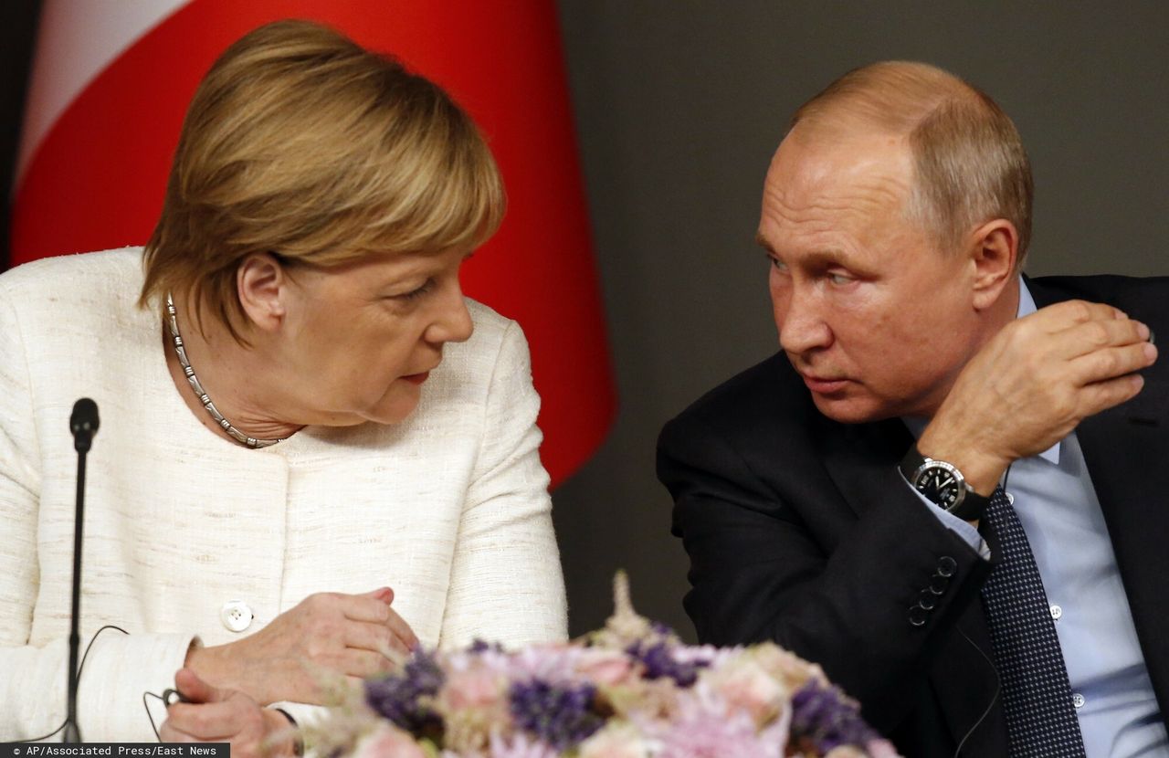 Angela Merkel i Władimir Putin