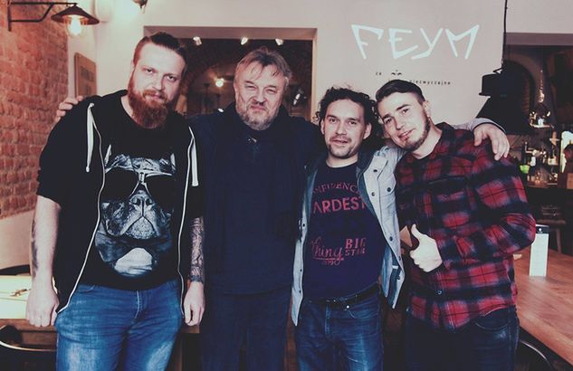 Na zdjęciu od lewej: Tomasz Mędrek, Krzysztof Cugowski, Tomasz Daniłko, Michał Oniszczuk. (zdj. facebook.com/feym.band)