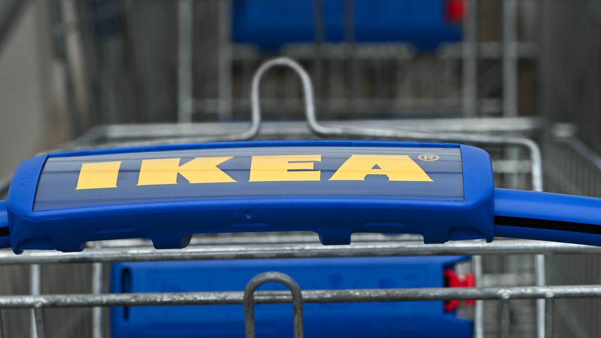 EDMONTON, CANADA  JULY 23:
IKEA logo displayed on a shopping trolley outside a store in Edmonton, Alberta, Canada, on July 23, 2025. (Photo by Artur Widak/NurPhoto via Getty Images)