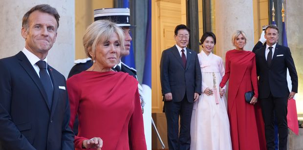Brigitte Macron olśniła w krwistoczerwonej sukni na szczycie we Francji. Klasa sama w sobie? (ZDJĘCIA)