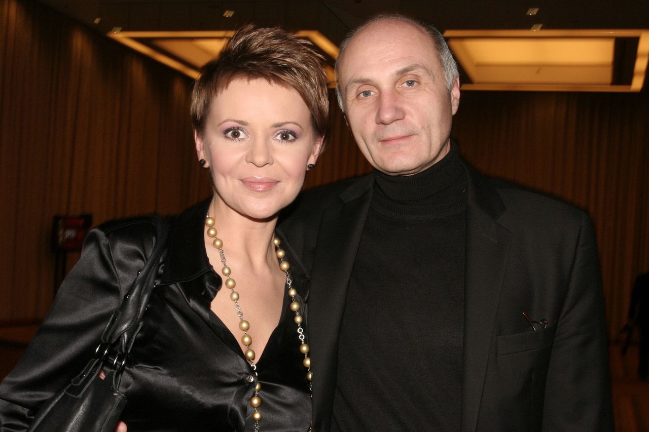 Justyna Pochanke z mężem