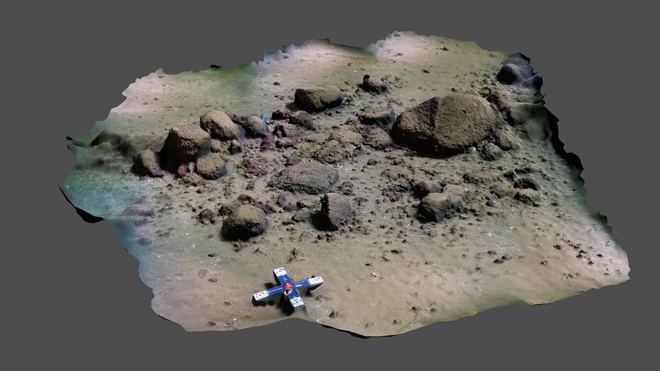 Model 3D krótkiego fragmentu kamiennej ściany; Rostock University