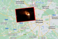 Potężny pożar pod Moskwą. Na nagraniach słup ognia
