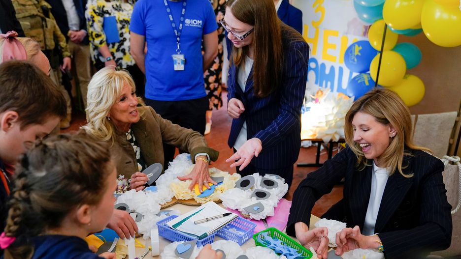 Spotkanie Jill Biden z Ołeną Zełenską w Użhorodzie