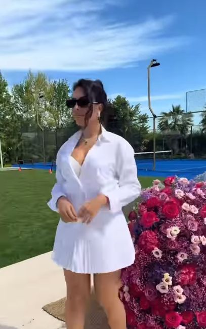 Georgina i Ronaldo mają własny kort tenisowy