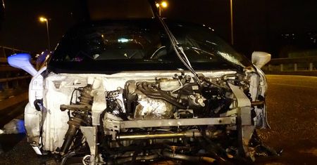 Warszawa. Luksusowe ferrari skasowane na Trasie Siekierkowskiej [ZDJĘCIA]