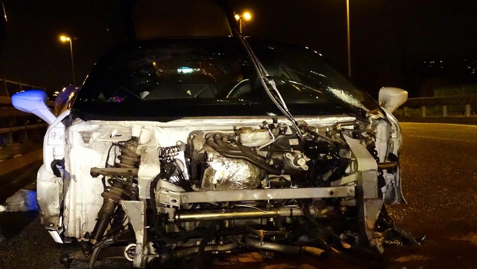 Warszawa. Luksusowe ferrari skasowane na Trasie Siekierkowskiej
