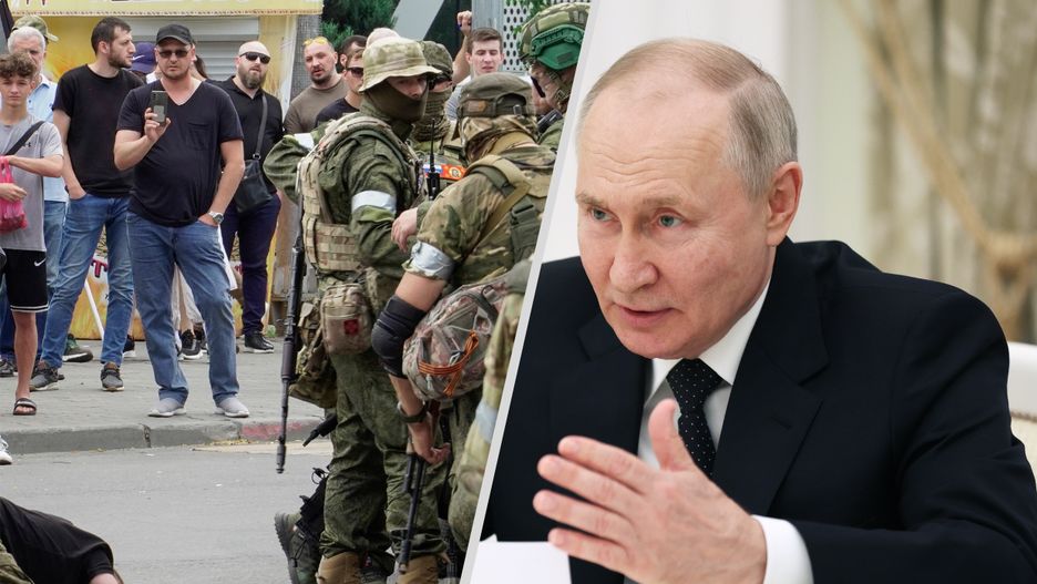Wagnerowcy na ulicach Rostowa nad Donem i Władimir Putin