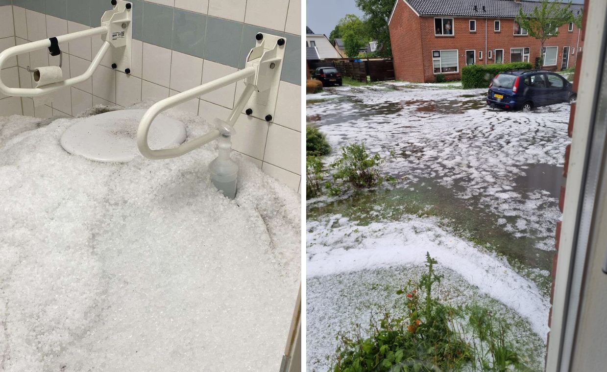A powerful storm hit the Netherlands.