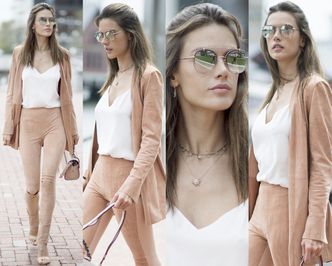 #TRENDY: Alessandra Ambrosio w cielistym komplecie