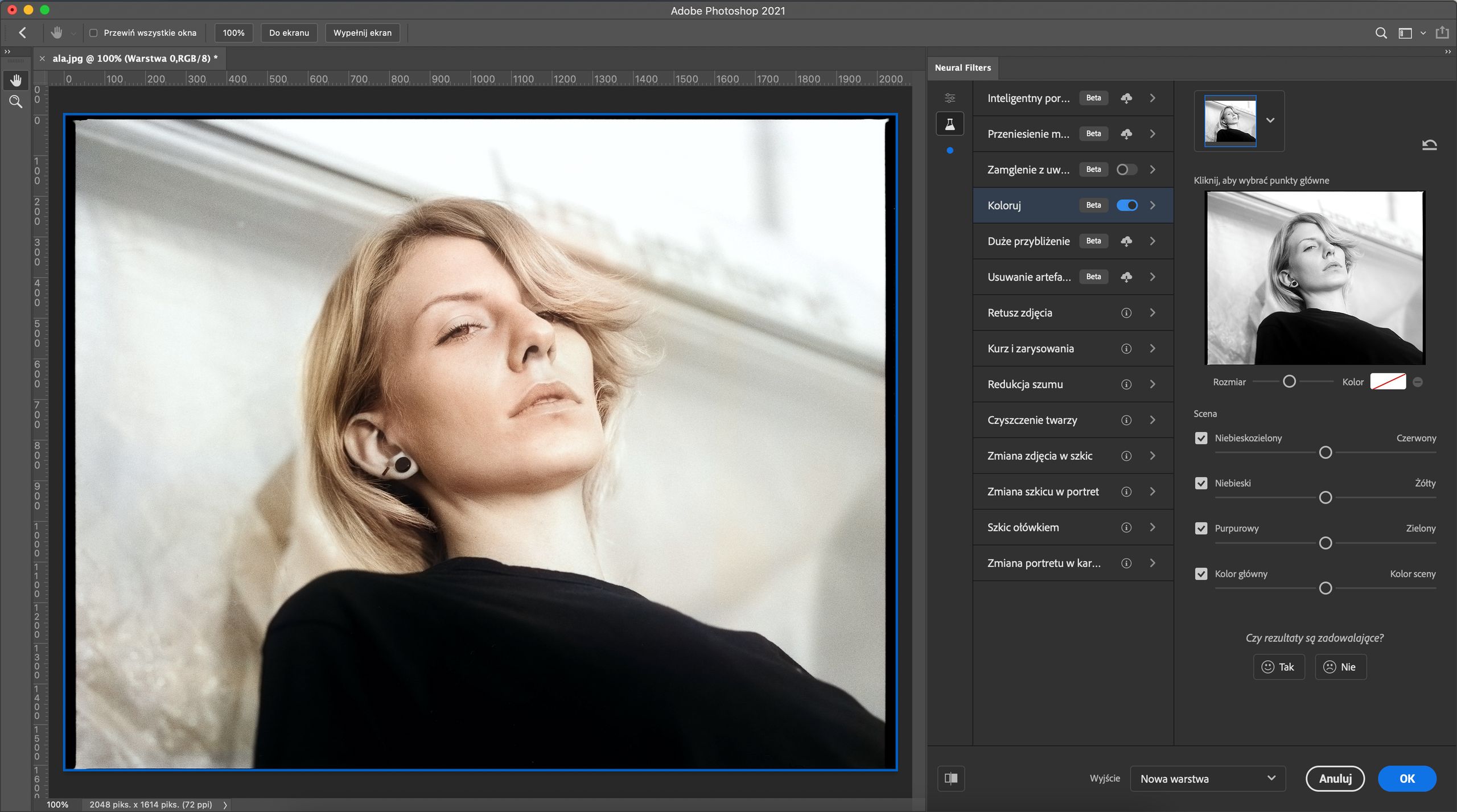 Sztuczna inteligencja w Photoshopie automatycznie pokoloruje zdjęcia 2