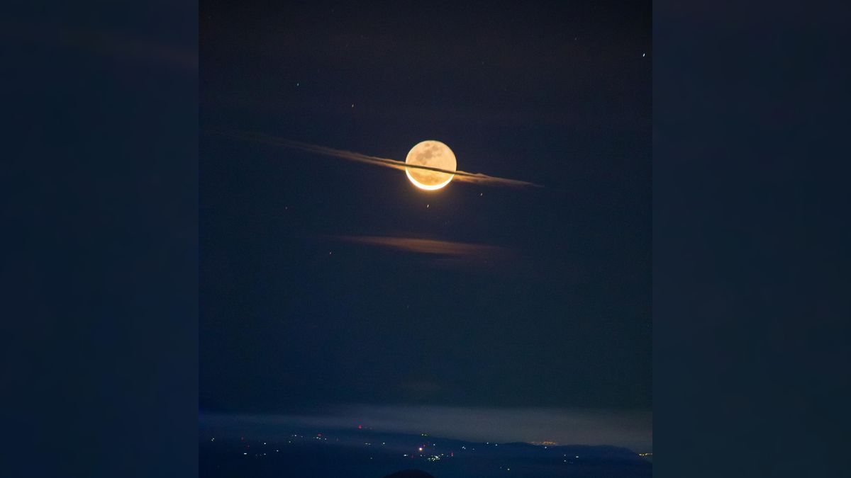 To nie Saturn! Księżyc i chmury dobrze go udały 1