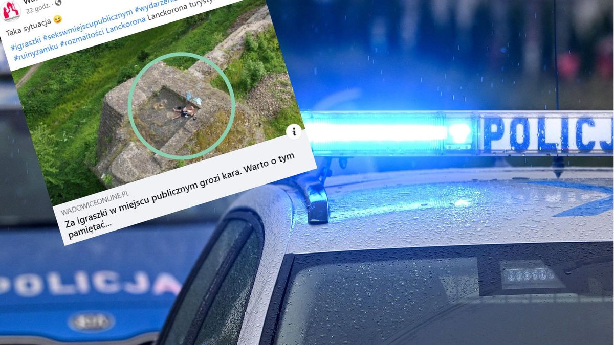 Para uprawiała seks na ruinach zamku, nagrał ich dron