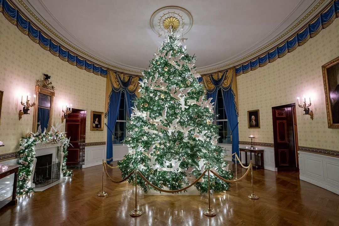 Jill Biden ubrała Biały Dom na Boże Narodzenie