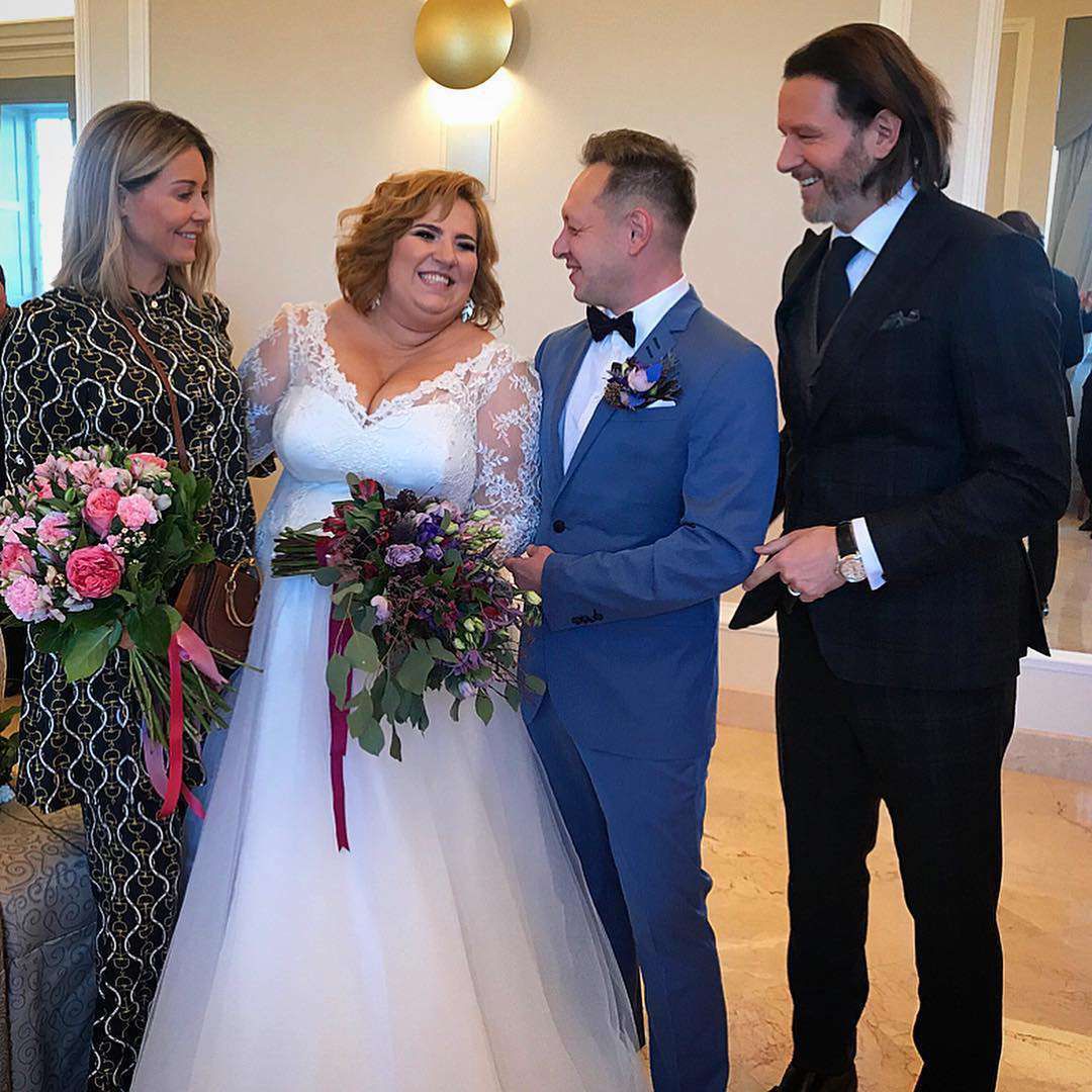 Małgorzata Rozenek i Radosław Majdan na ślubie Magdy i Nikodema