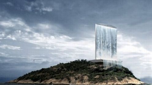 Wodospad zasilany panelami słonecznymi 1