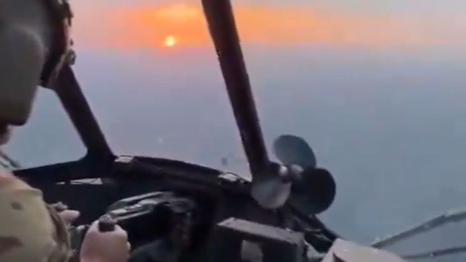 Mi-8 walczy z rosyjskim dronem