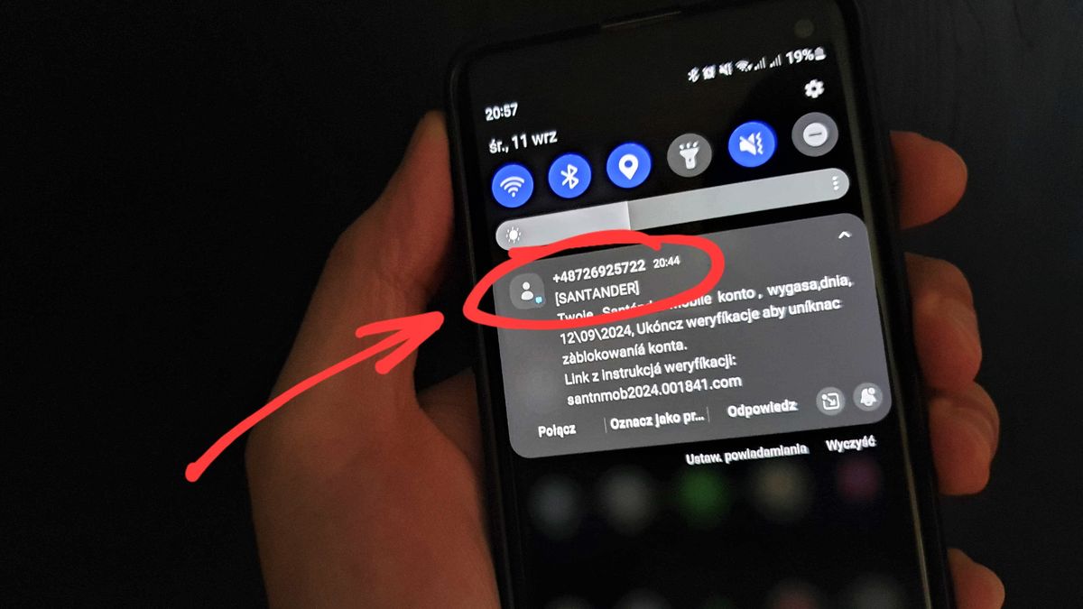 Fałszywy SMS "od Santandera"