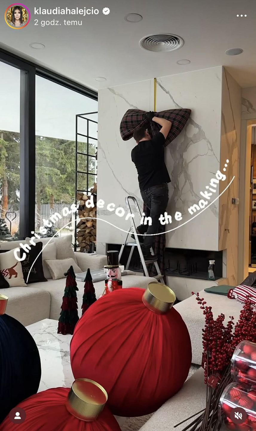 Klaudia Halejcio przystroiła willę na święta