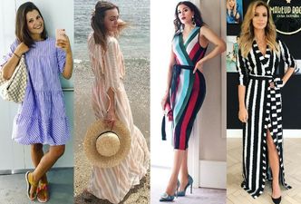 Modne sukienki w pionowe paski – 5 inspiracji