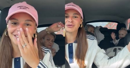 Odpowiedzialna inaczej Paulina Rzeźniczak NAGRYWA PODCZAS JAZDY. Nie jechała sama. "Babcia, Antonina, dwa "dogi" z przodu"