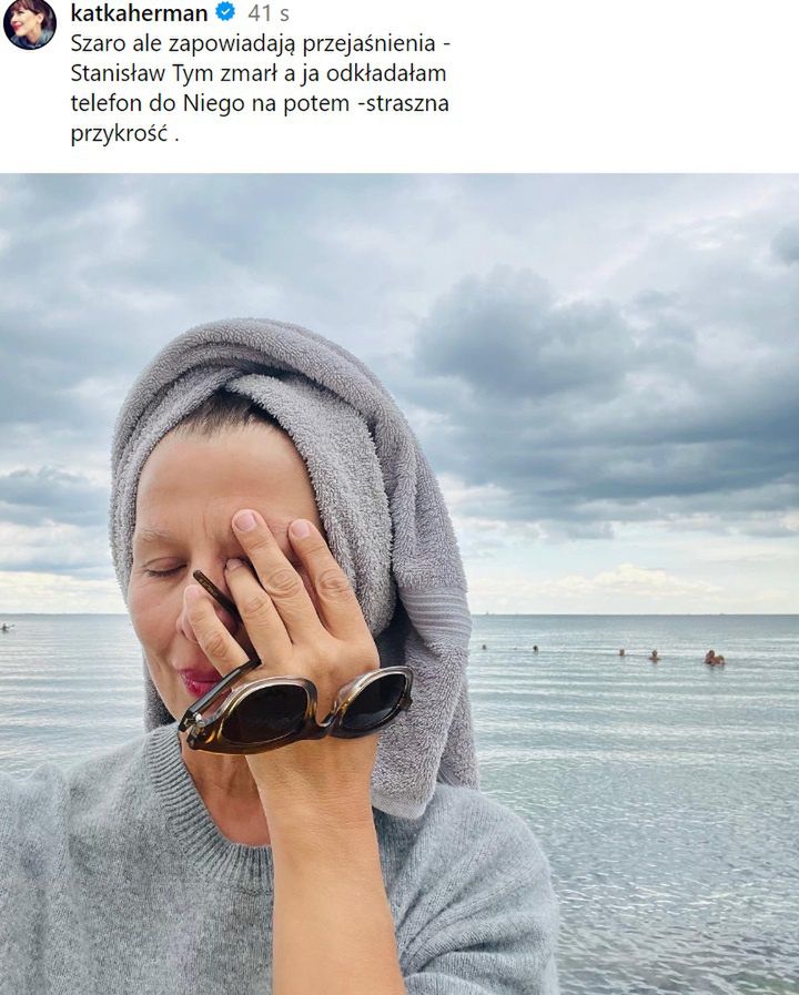 Katarzyna Herman żegna Stanisława Tyma
