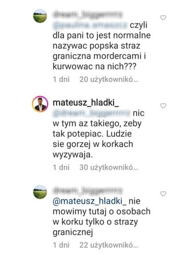 Komentarze pod postem Basi Kurdej-Szatan 