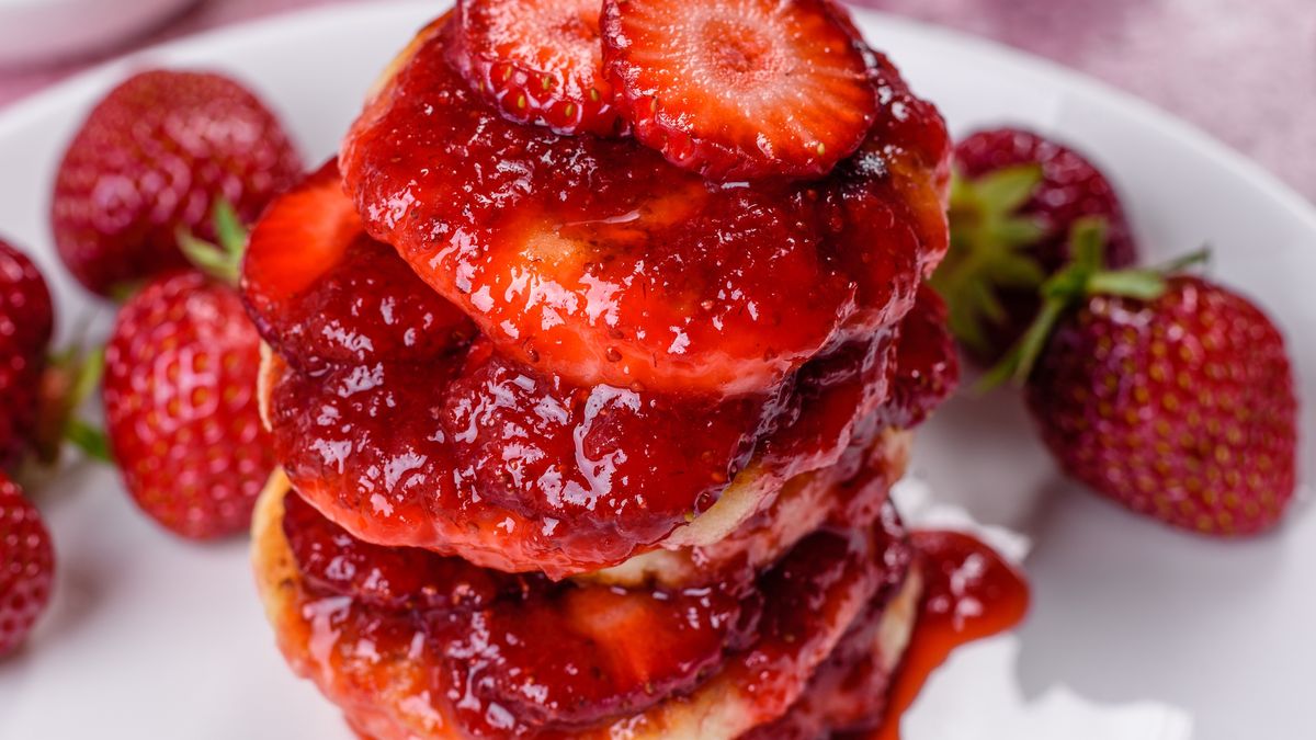 Cottage cheese pancakes with sliced strawberries and strawberry jam on a plate on a concrete backgroundCottage cheese pancake with strawberry jam on a concrete backgroundfood, breakfast, plate, delicious, homemade, dessert, sweet, cheese, fresh, strawberry, tasty, snack, white, healthy, berry, lunch, pancake, gourmet, background, cottage, meal, cuisine, fruit, dish, table, morning, pancakes, cake, pastry, red, diet, fried, syrniki, traditional, closeup, sugar, curd, cottage cheese, dinner, mint, berries, stack, strawberries, baked, summer, food, breakfast, plate, delicious, homemade, dessert, sweet, cheese, fresh, strawberry, tasty, snack, white, healthy, berry, lunch, pancake, gourmet, background, cottage, meal, cuisine, fruit, dish, table, morning, pancakes, cake, pastry, red, diet, fried, syrniki, traditional, closeup, sugar, curd, cottage cheese, dinner, mint, berries, stack, strawberries, baked, summer