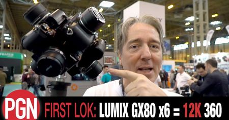 Ten rig z w połączeniu z 6 Panasonikami GX80 pozwolił na nagranie wideo 360 w 12K