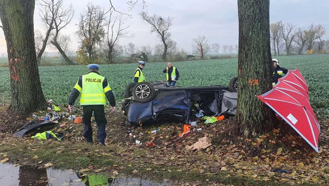 Koszmarny wypadek w Wielkopolsce. Zginęło dwóch młodych mężczyzn 