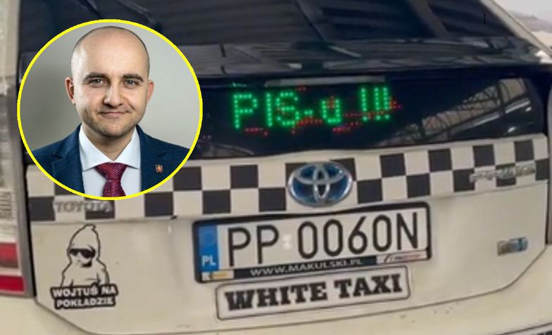 Zobaczył napis na taksówce. Radny Solidarnej Polski oburzony