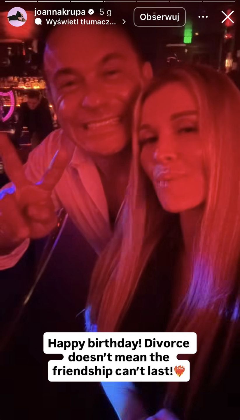 Joanna Krupa dodała nagranie z byłym mężem