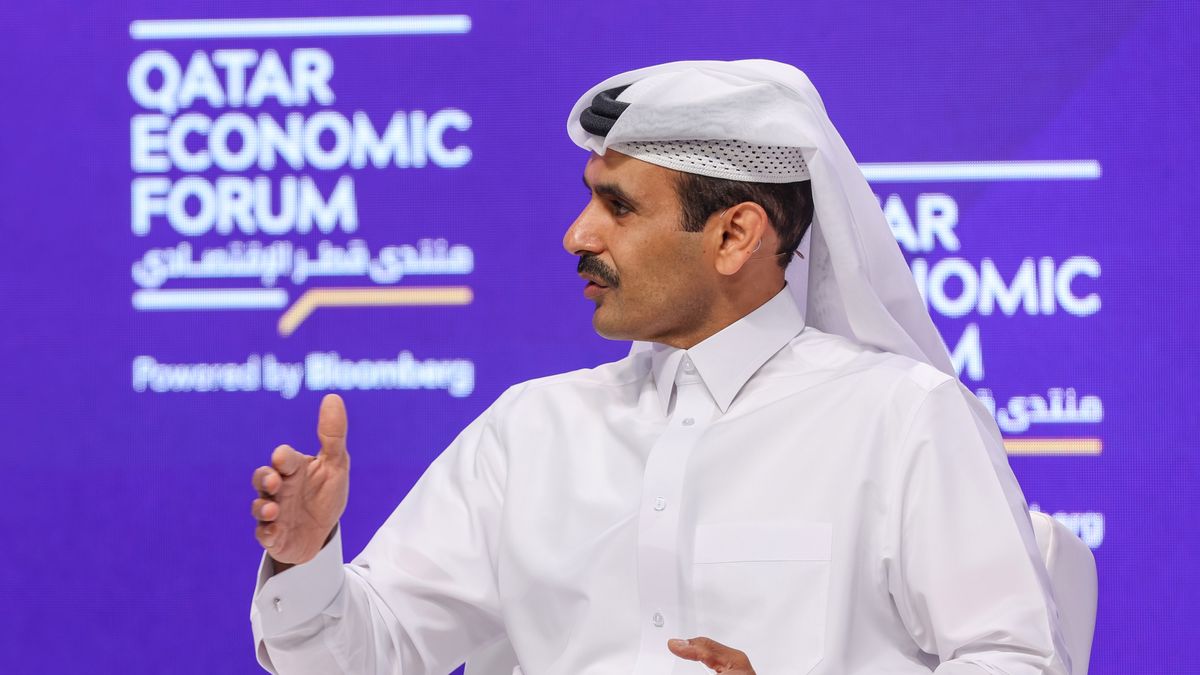 Saad Sherida al-Kaabi, Qatars energy minister and chief executive officer of QatarEnergy, speaks during a panel session at the Qatar Economic Forum in Doha, Qatar, on Tuesday, June 21, 2022. The second annual Qatar Economic Forum convenes global business leaders and heads of state to tackle some of the world's most pressing challenges, through the lens of the Middle East. Photographer: Christopher Pike/Bloomberg via Getty Images
