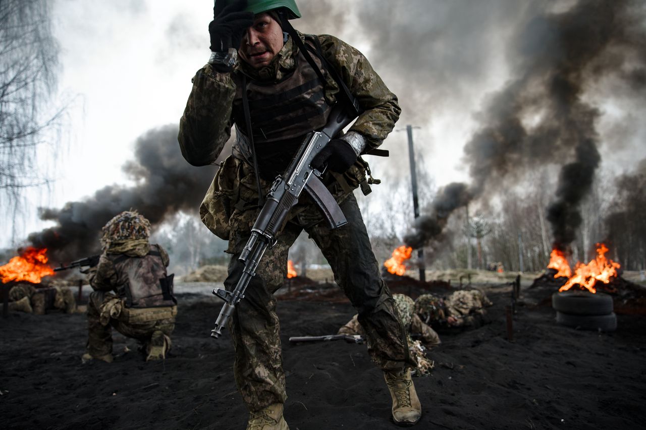 Training of Ukrainian soldiers