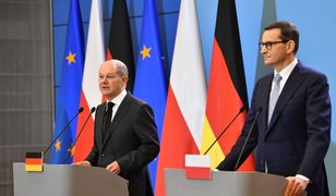 Kanclerz Olaf Scholz w Warszawie. Premier Morawiecki o Ukrainie i Nord Stream 2