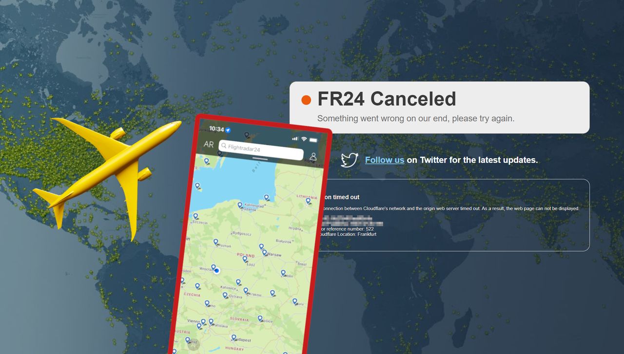 Nie działa Flightradar24. Serwery nie dają rady (aktualizacja)