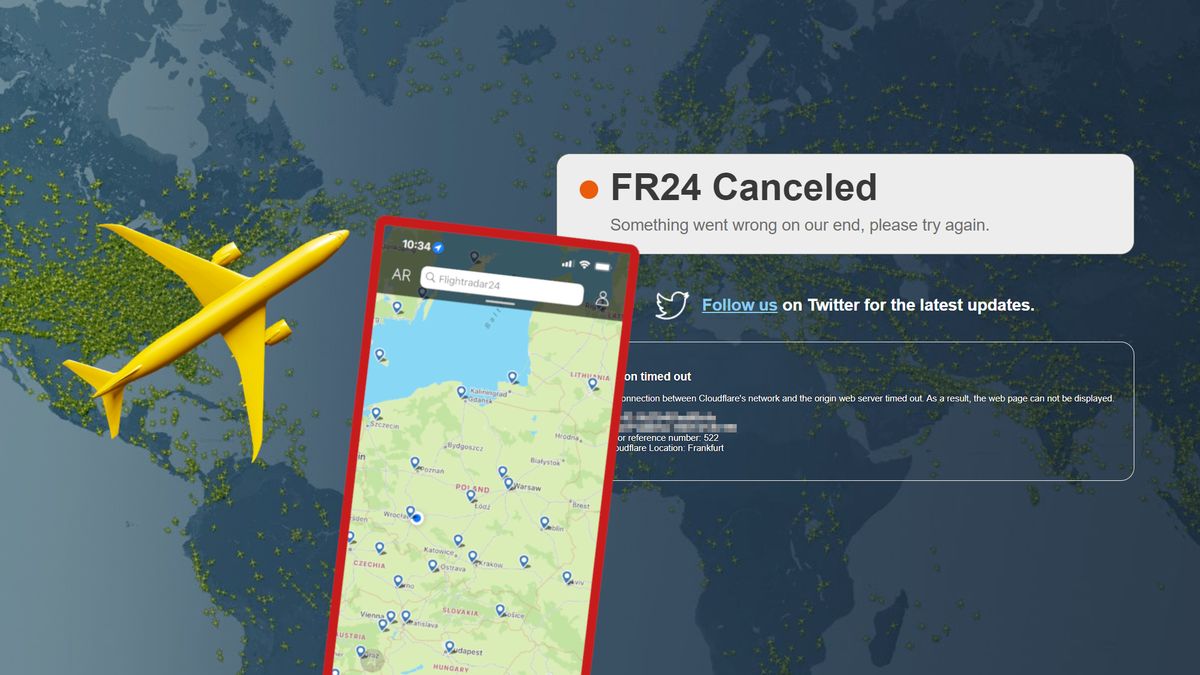 Trwają problemy serwisu Flightradar24