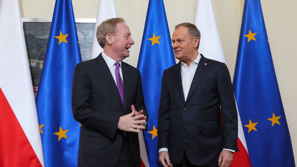 Donald Tusk i Brad Smith