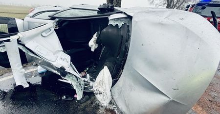 Groźny wypadek pod Słupskiem. Droga jest zablokowana