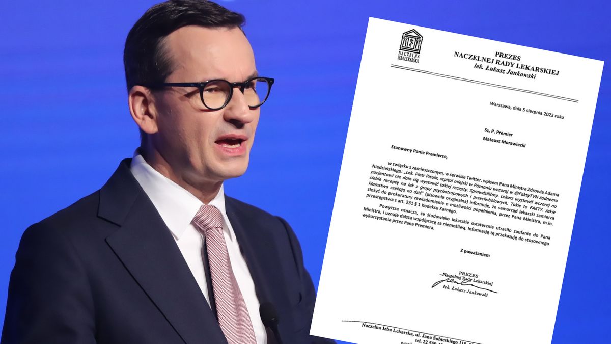 Lekarze piszą pismo do premiera ws. ministra Adama Niedzielskiego